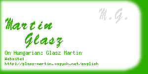 martin glasz business card